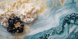 花卉邂逅流体艺术纹理