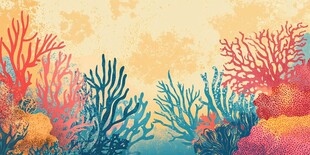 梦幻海底珊瑚景观