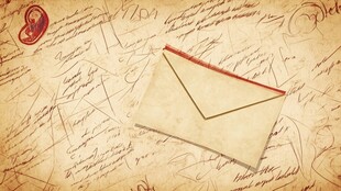 复古信笺上的怀旧信封