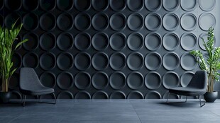 现代简约几何墙面室内场景