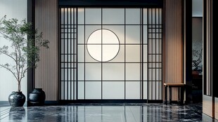 日式禅意室内隔断景观