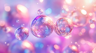 梦幻炫彩气泡背景图