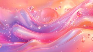 梦幻流体渐变气泡背景图