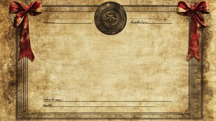 复古风带蝴蝶结荣誉证书底图