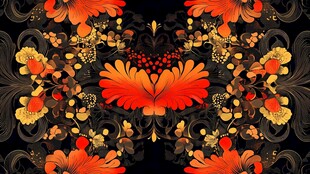 华丽花卉图案装饰艺术