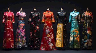多样精美传统旗袍展示