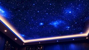 梦幻星空吊顶营造浪漫氛围