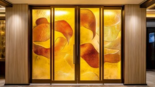 艺术玻璃双开门设计展示