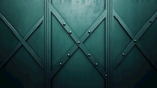 深绿铆钉金属门纹理