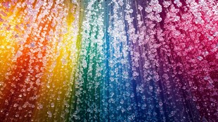 梦幻彩虹水滴背景图