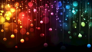 梦幻彩色悬浮光斑背景图