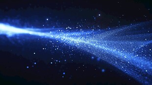 梦幻蓝色粒子流动特效