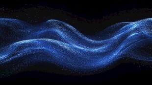 蓝色粒子波浪动态背景