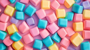 多彩糖果方块 甜蜜视觉盛宴