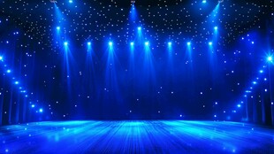 梦幻蓝色舞台灯光背景