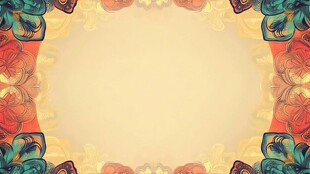 绚丽花卉边框背景图