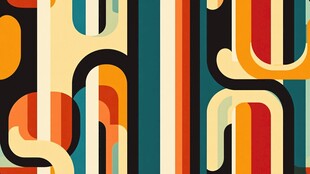 抽象几何多彩图案设计