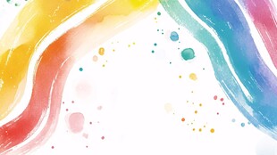 梦幻水彩渐变波浪背景图