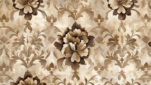 欧式花卉精美墙纸图案