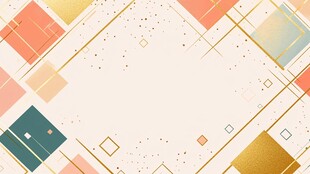 几何色块金色线条背景图