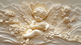天使浮雕 精致的梦幻艺术