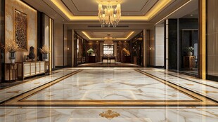 豪华大气的酒店大堂空间
