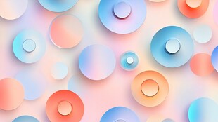 多彩渐变圆形背景图案