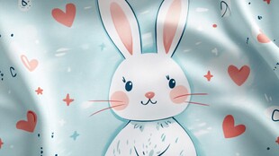 可爱兔子印花图案