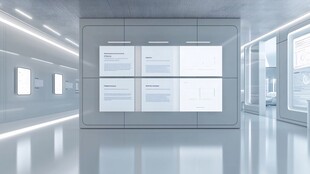 未来感数字信息展示空间