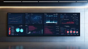 科技感数据可视化大屏展示