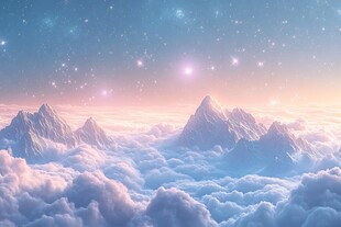 云端之上的梦幻雪山奇景
