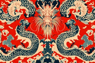 中式龙纹传统图案设计