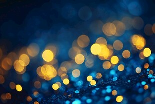 梦幻蓝黄光斑背景图