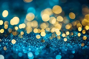 梦幻蓝金光斑背景图