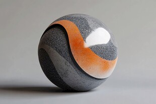 创意几何球体艺术品展示