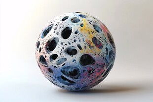 彩色孔洞艺术球