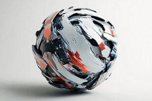 抽象艺术涂鸦风格球体