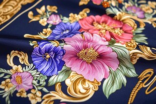 精美花卉刺绣布料图案