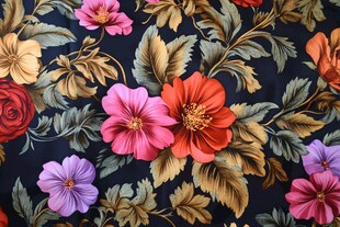 复古花卉图案布料