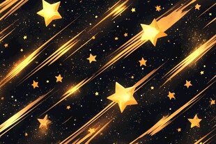 金色流星星星梦幻背景图