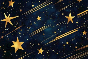 梦幻星空 金色流星与繁星