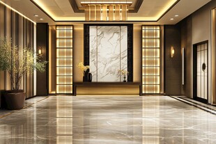 豪华大气的酒店大堂空间