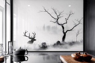 中式水墨风客厅装饰画