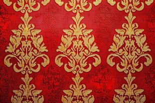 红色底金色花纹华丽图案