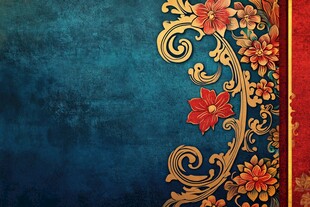 中式古典花卉纹饰背景图