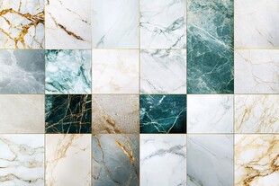 多样大理石纹理瓷砖展示
