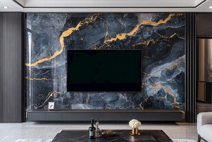 奢华大理石电视背景墙设计