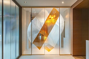 现代风格玻璃门艺术装饰