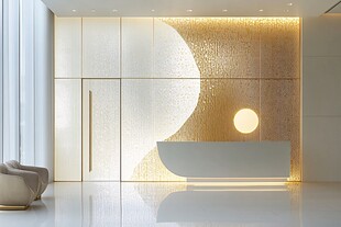 现代奢华风格的大厅前台