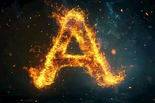 火焰字母A特效展示